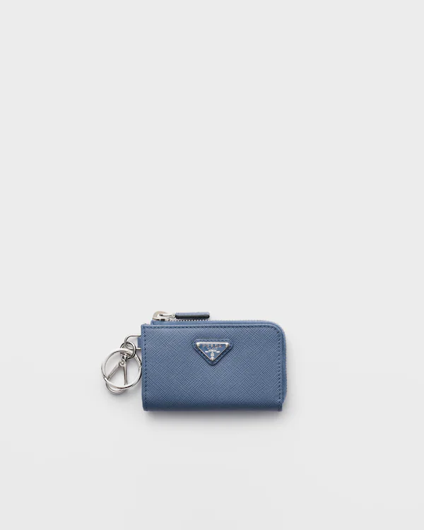 Mini Bolsa de Couro Saffiano com Chaveiro