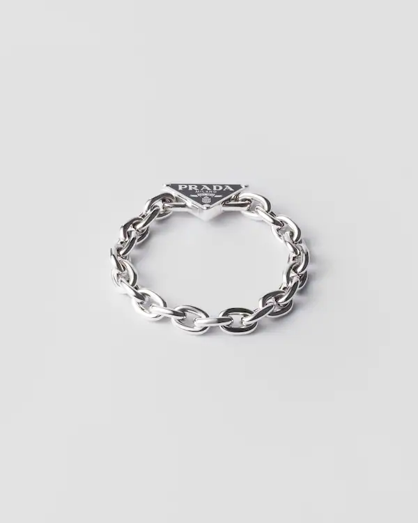Pulseira de corrente prateada