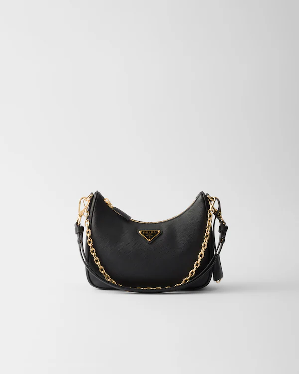 Bolsa mini em couro Saffiano Prada Re-Edition