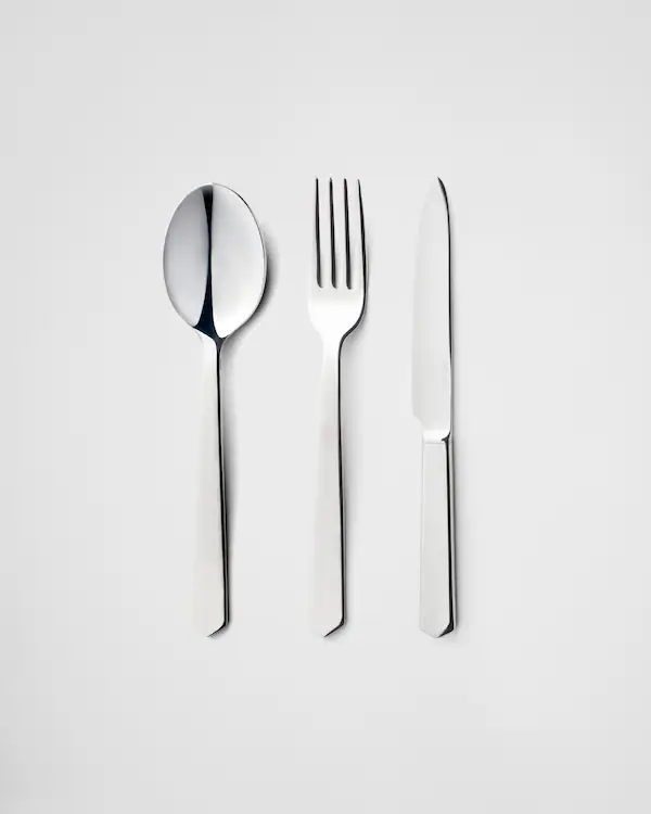 Conjunto de talheres de sobremesa em aço inoxidável