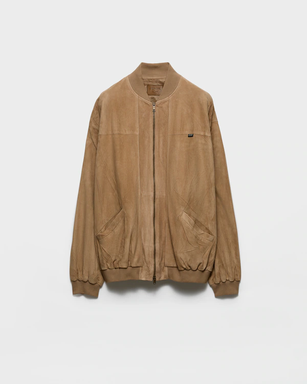 Jaqueta bomber de camurça