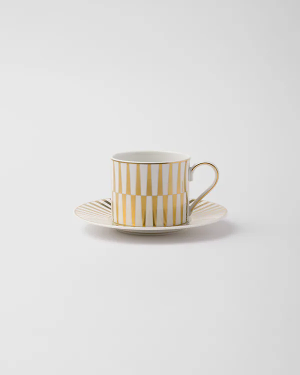 Xícara de chá de porcelana - Listras