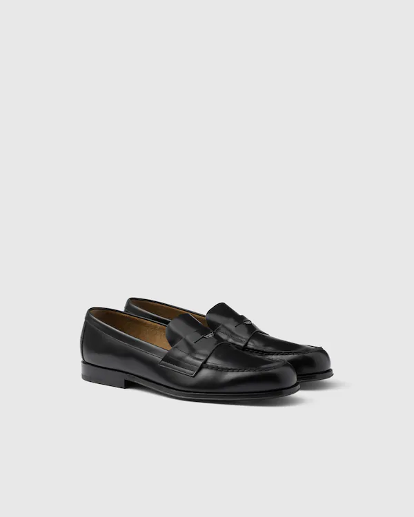 Mocassins de couro escovado