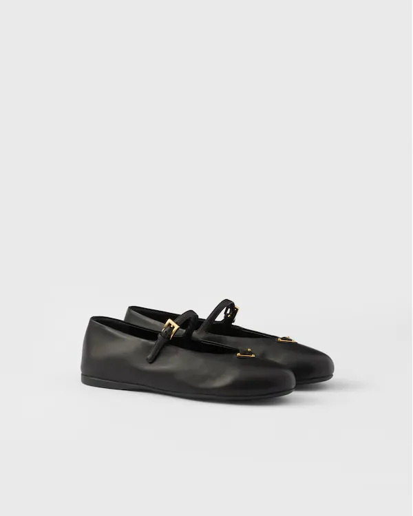 Balletinas de couro napa