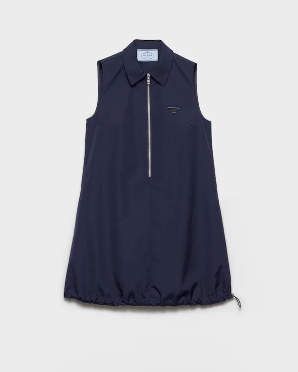 Vestido curto em popeline
