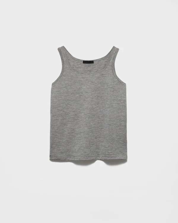 Top de cashmere e seda