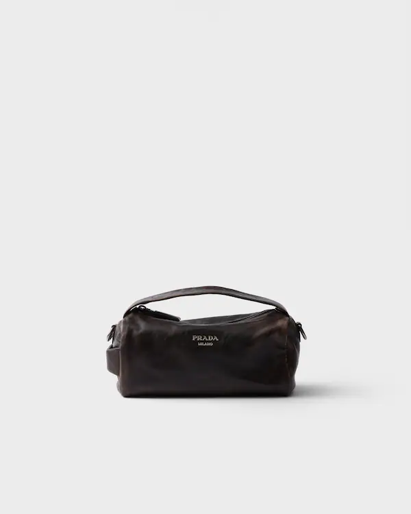 Bolsa de ombro em couro Nappa