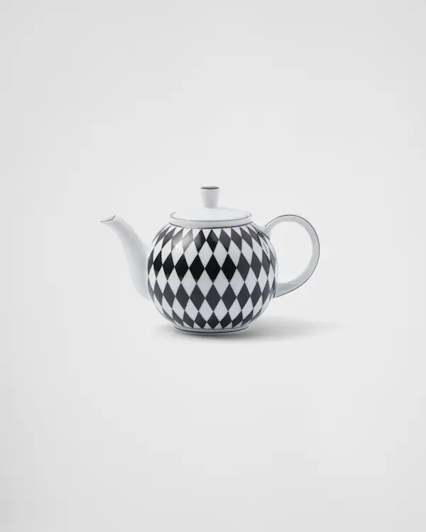 Chaleira de porcelana - Xadrez