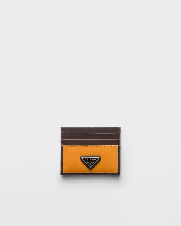 Porta-cartões Prada Speedrock em Re-Nylon e couro