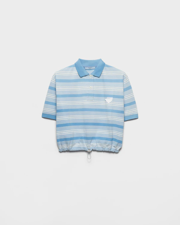 Camisa polo piqué com estampa listrada