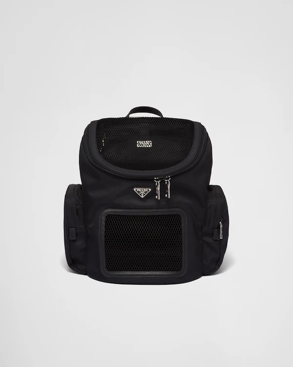 Bolsa para animais de estimação em Re-Nylon e couro Saffiano