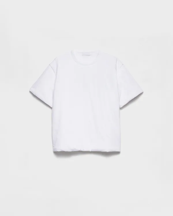 Camiseta de algodão com forro