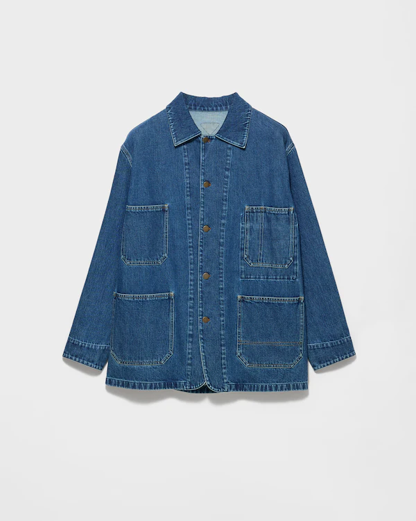 Jaqueta blouson em denim claro