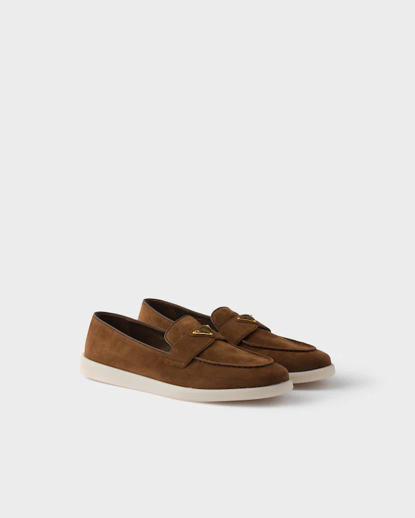 Mocassins de couro de veludo
