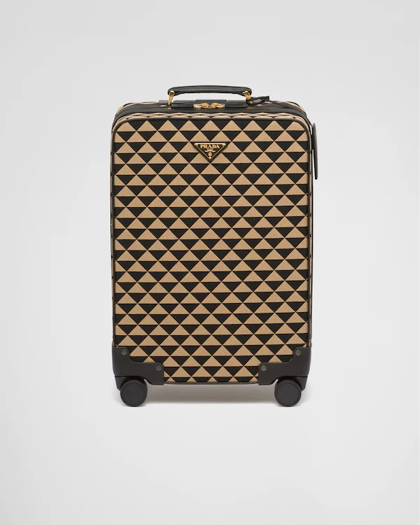 Mala de viagem de tecido com bordado Prada Symbole