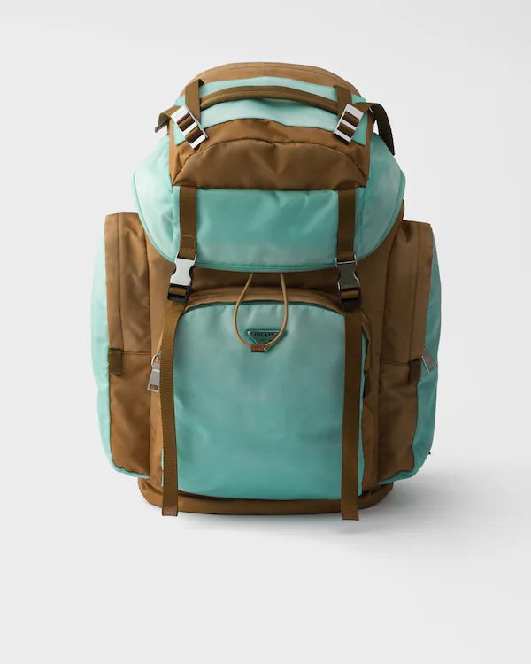 Mochila de couro Re-Nylon e Saffiano grande