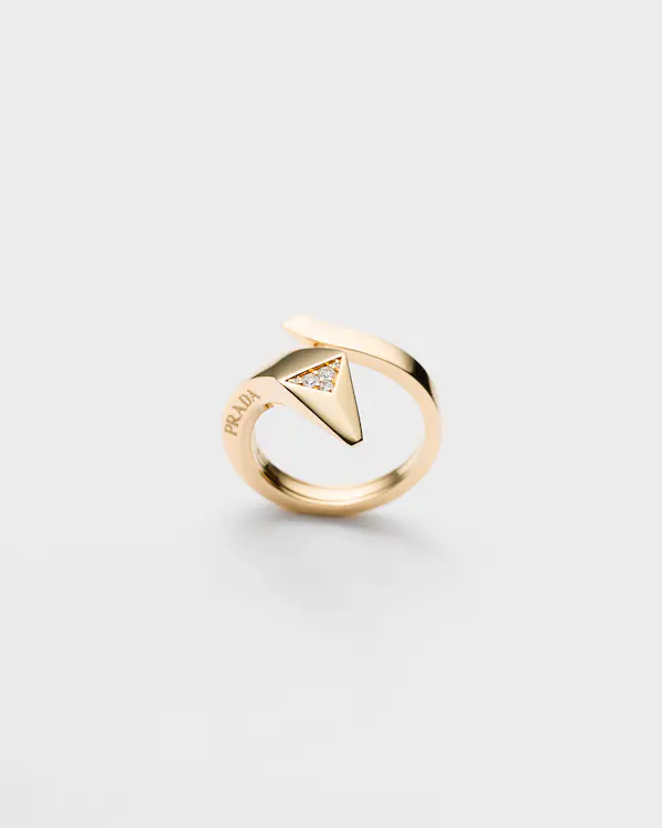 Anel mini cobra Eternal Gold em ouro amarelo e diamantes