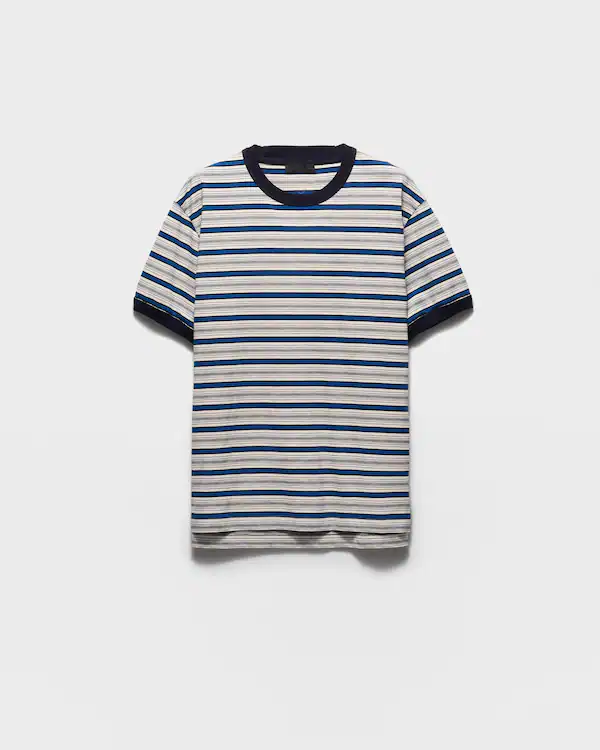 Camiseta de algodão listrada