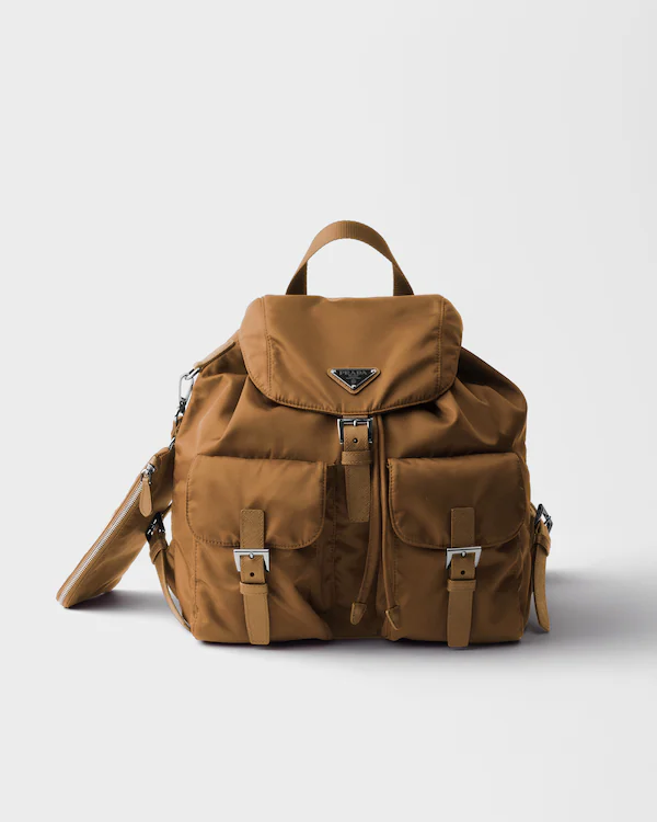 Mochila média em Re-Nylon com bolsa
