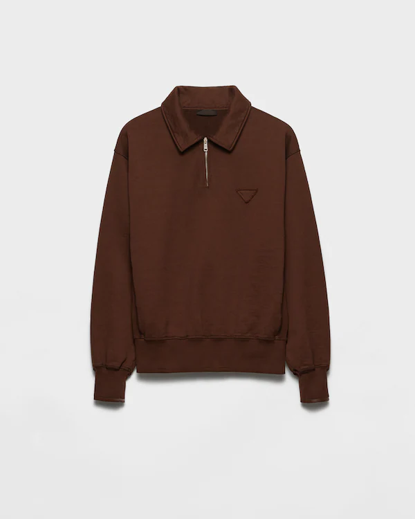 Camisola polo de malha de algodão