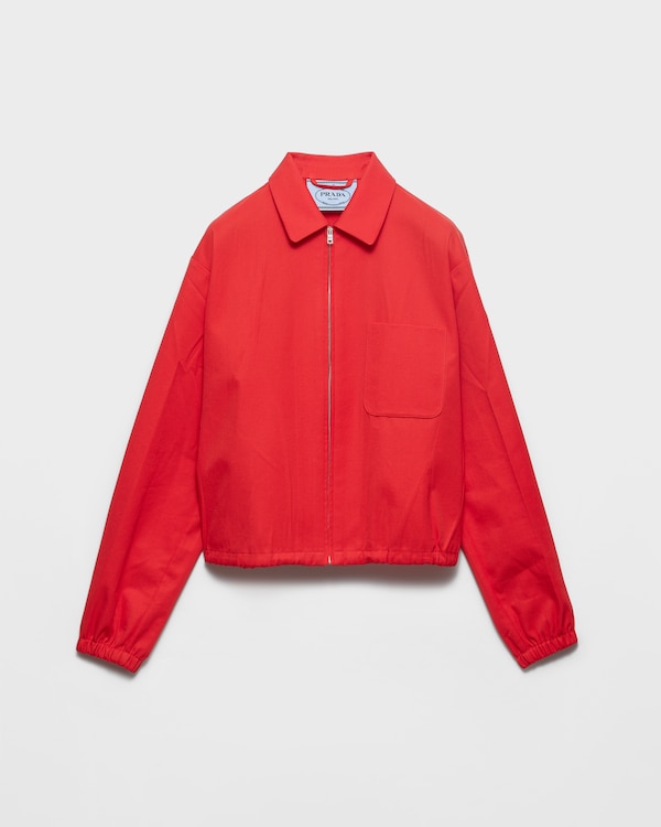 Jaqueta blusão de gabardine
