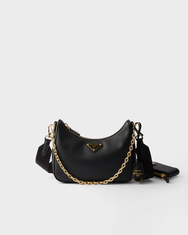 Bolsa de couro Saffiano Prada Re-Edition 2005