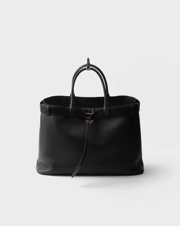 Bolsa de couro com fivela Prada com cinto