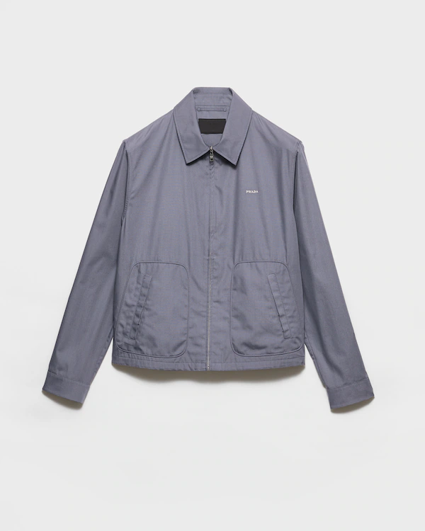 Jaqueta blouson com zíper de algodão técnico