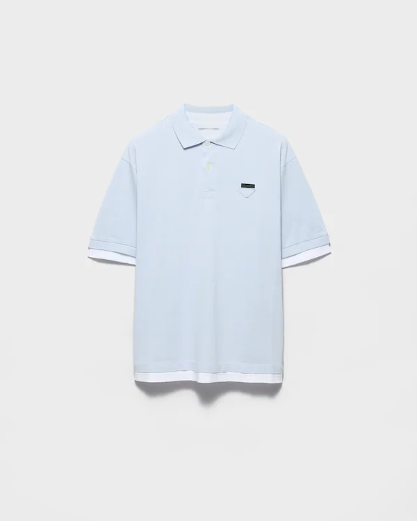 Camisola polo de algodão