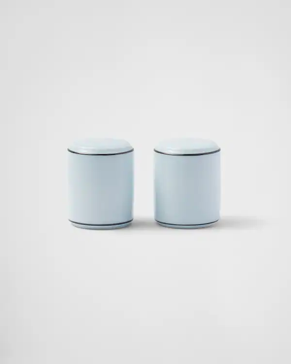 Conjunto de sal e pimenta em porcelana - Celadon
