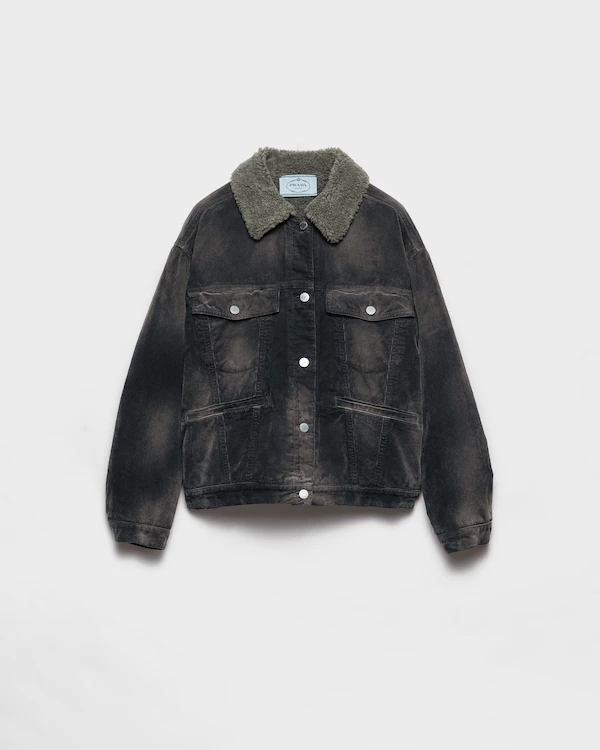 Jaqueta blouson de veludo