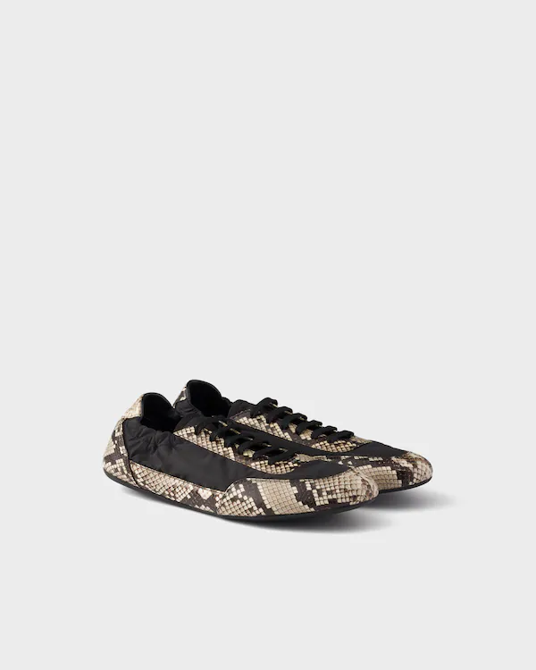 Sapatilhas de couro Ayers e Re-Nylon com estampa