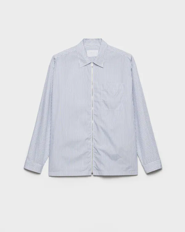 Camisa de algodão com zíper