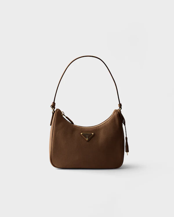 Bolsa mini em couro nubuck e Saffiano Prada Re-Edition 2005