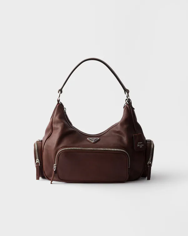 Bolsa de couro lavado médio