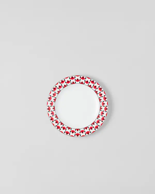 Conjunto de dois pratos de jantar de porcelana - Vienna Red