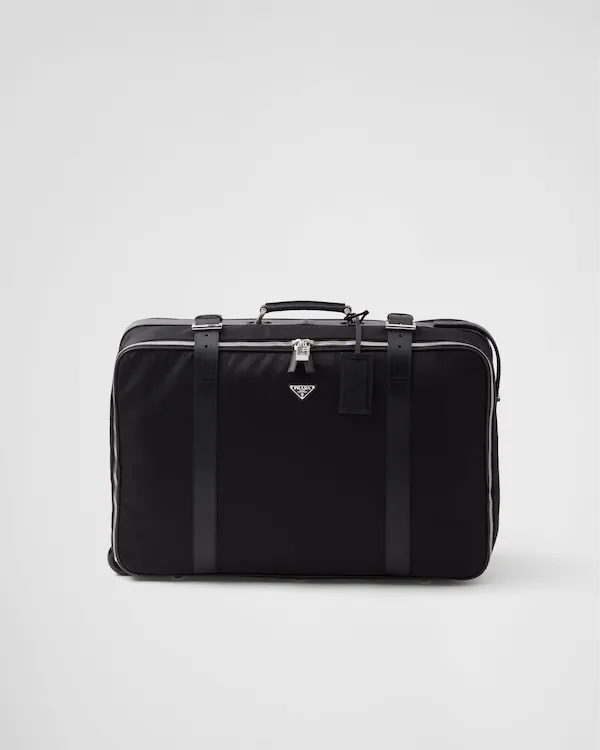 Malas de viagem de Re-Nylon e couro Saffiano pequenas