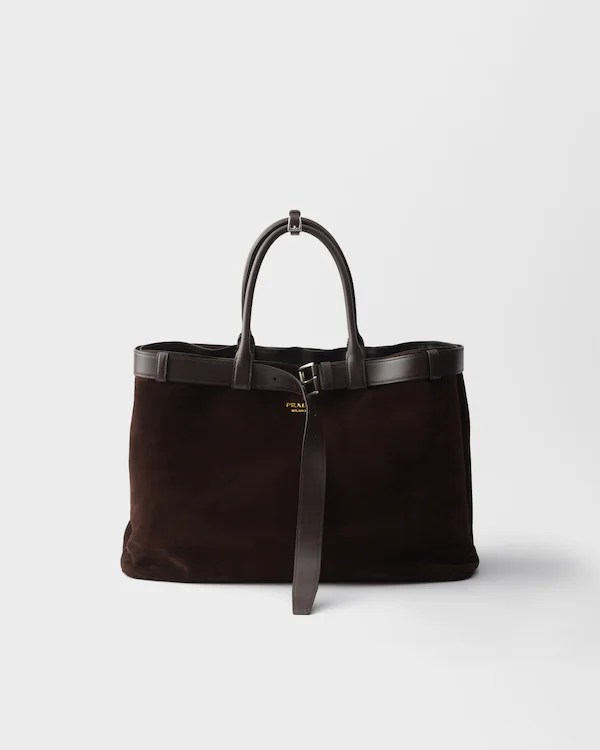 Bolsa de couro de camurça com fivela Prada com cinto