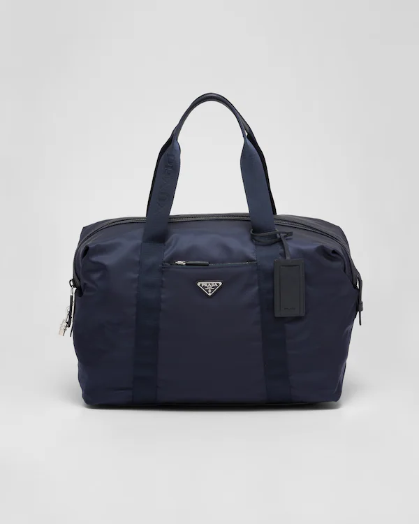 Mala de viagem de Re-Nylon e couro Saffiano